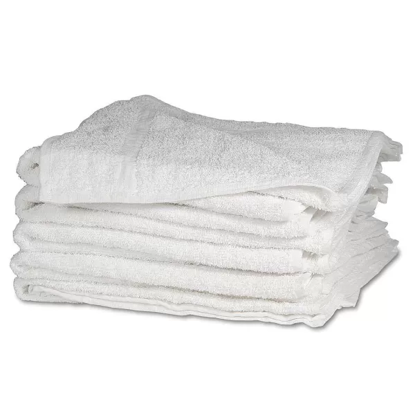 Outlet White Groomer Towel 20" X 40" 12 Pack Arms, Loops & Accessories