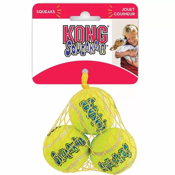 Flash Sale X-Small Kong Squeaker Tennis Balls 3 Pack 1.5" Dog Toys