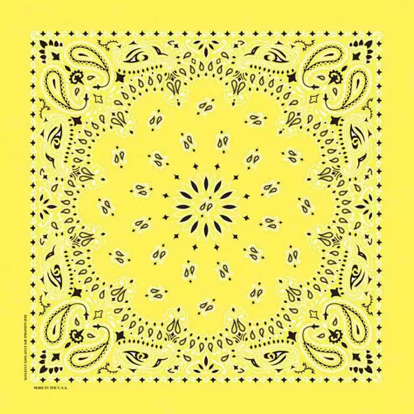 New Yellow Paisley Pet Bandana Bandanas